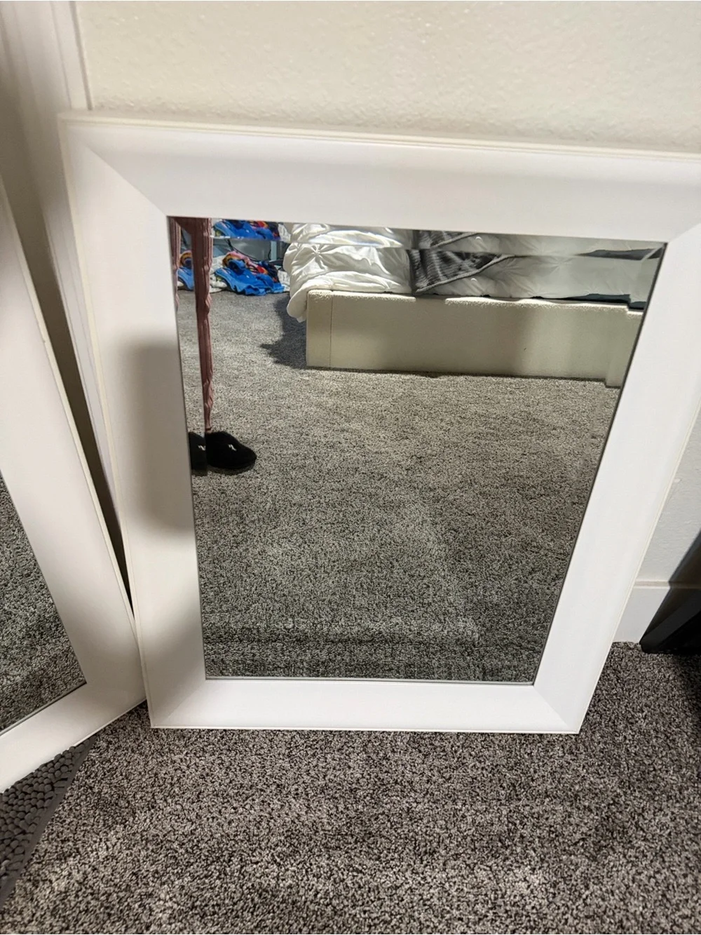 White Framed Wall Mirror - Brand Unspecified